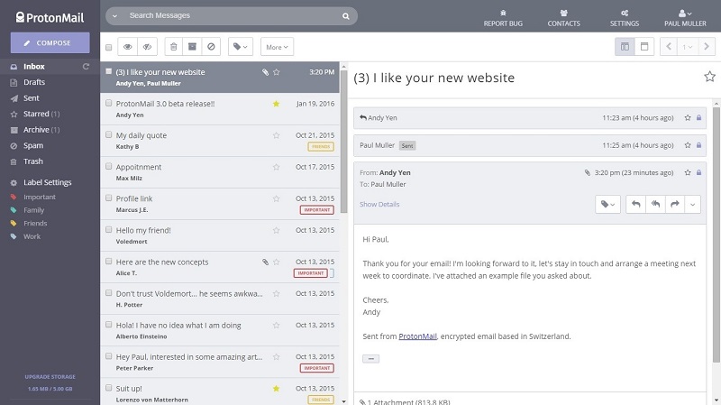 Messagerie ProtonMail