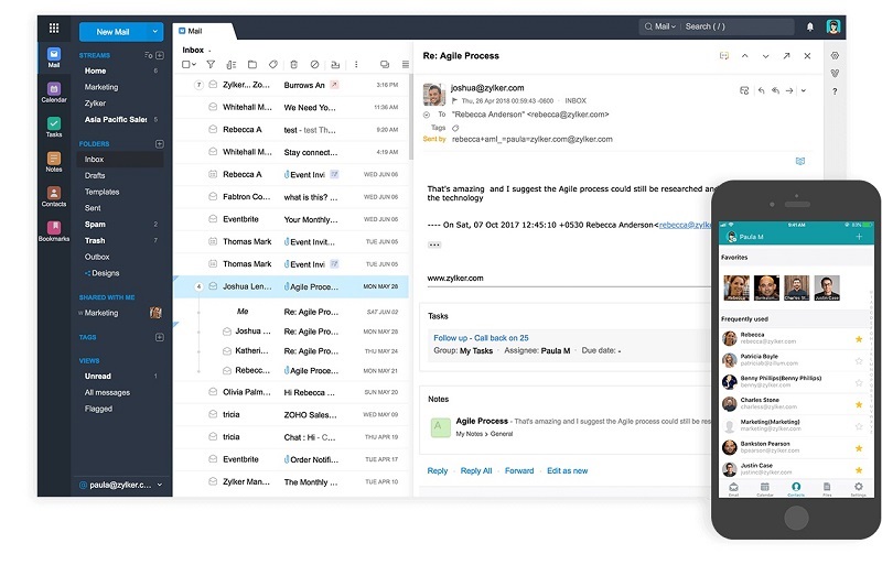 Messagerie Zoho Mail