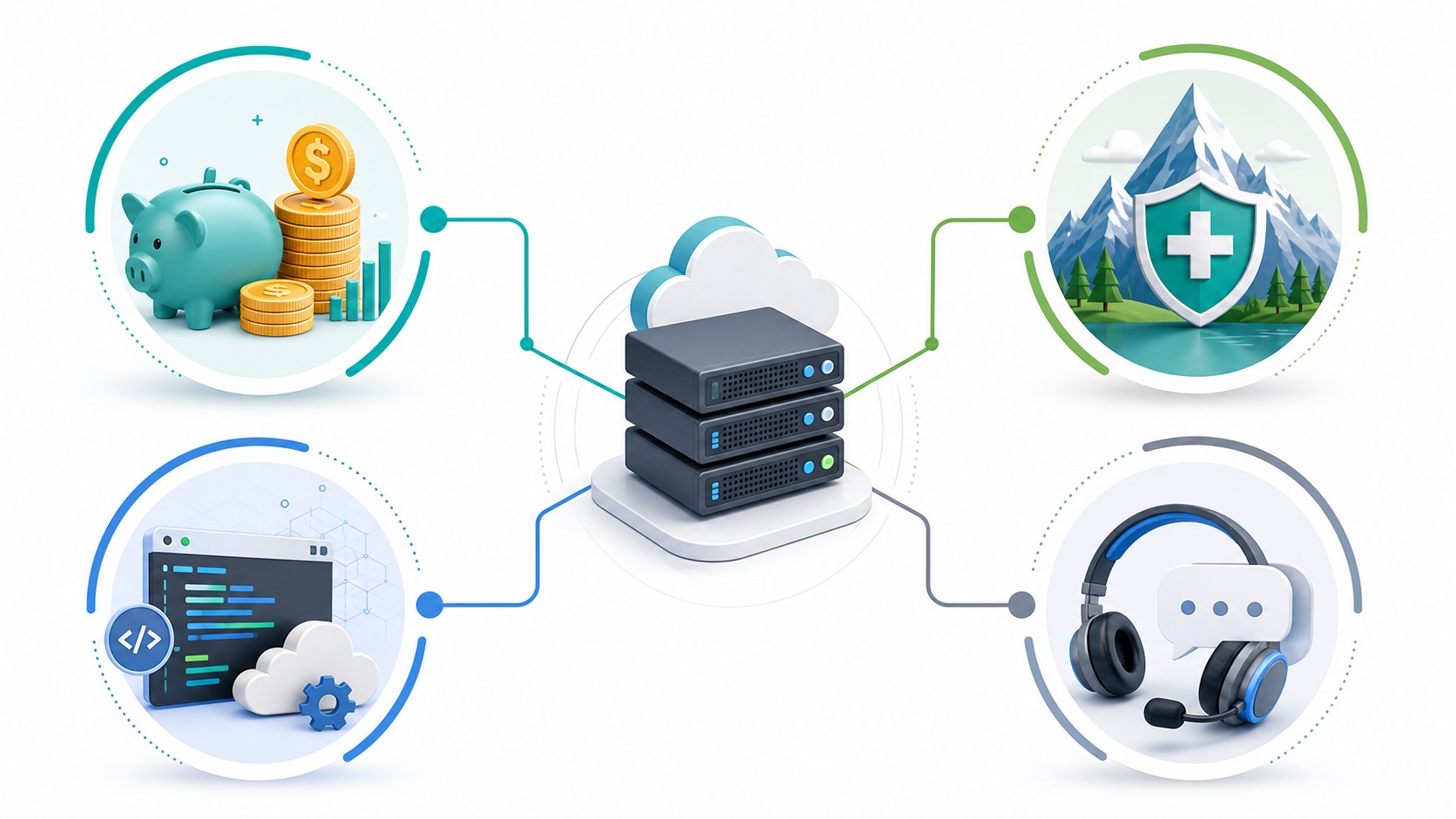 Carte de décision pour choisir un VPS cloud selon le budget, la souveraineté, l'expérience développeur ou le support