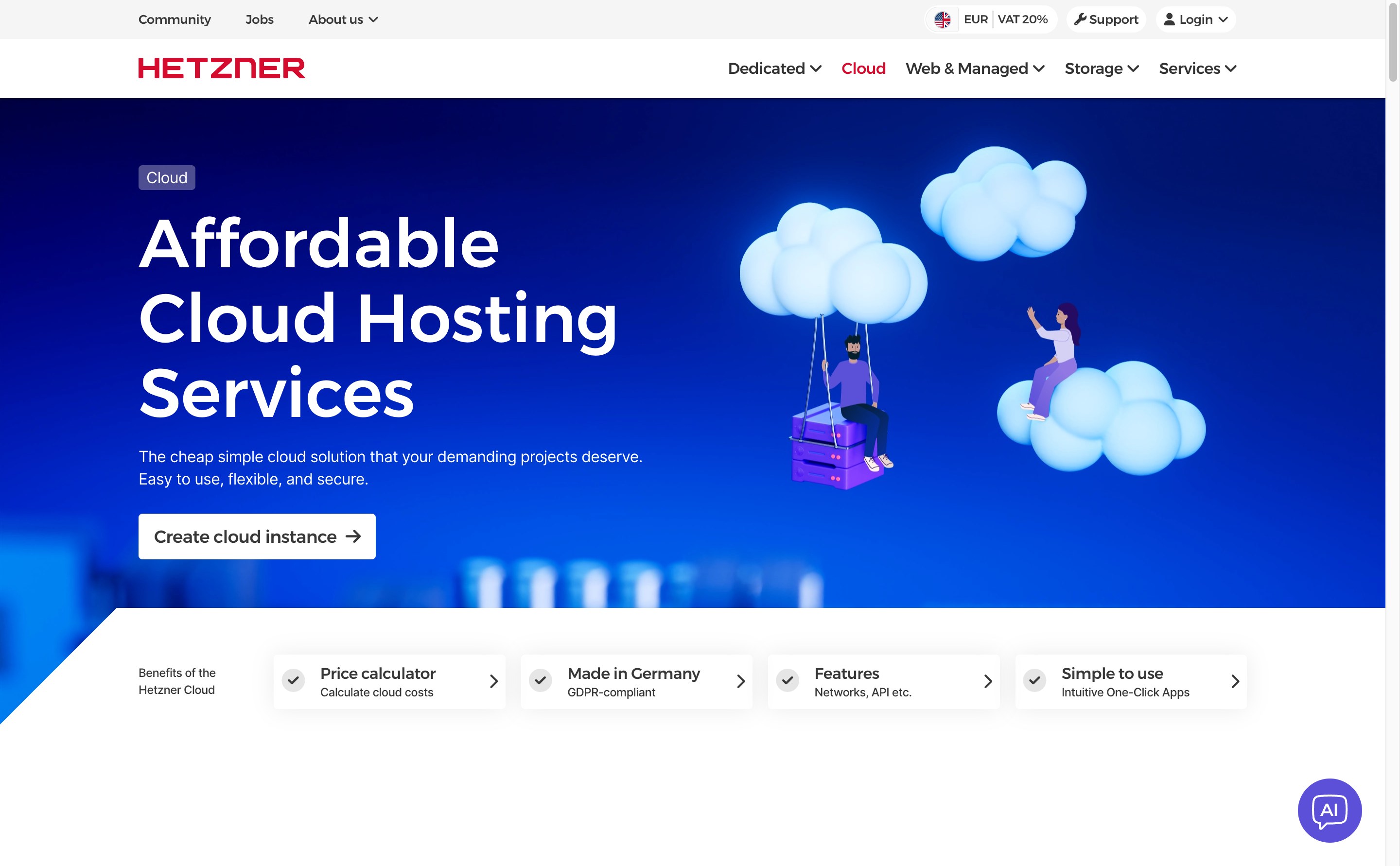 Page Hetzner Cloud