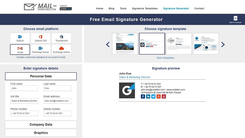Mail-Signatures.com — générateur de signature email