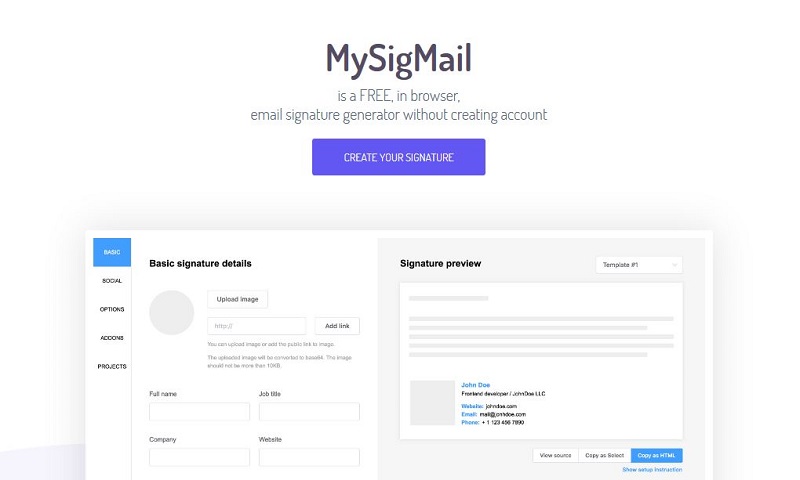 mysigmail.com email generator